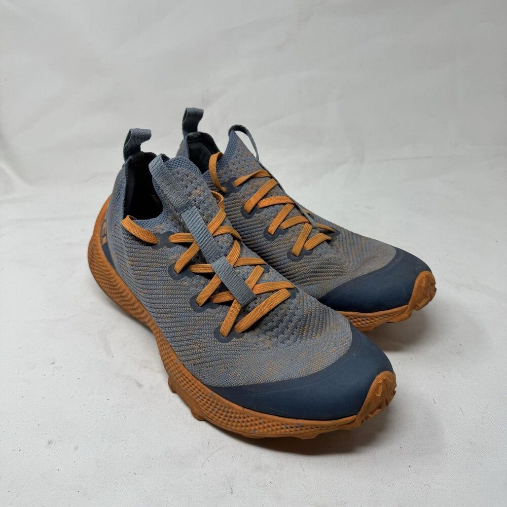 Athletic Shoes Mens Size 10 Gray Orange Mesh Trail Running Sneakers 00023990